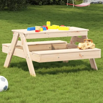 Masă de picnic copii - lemn masiv - Livrare gratuită