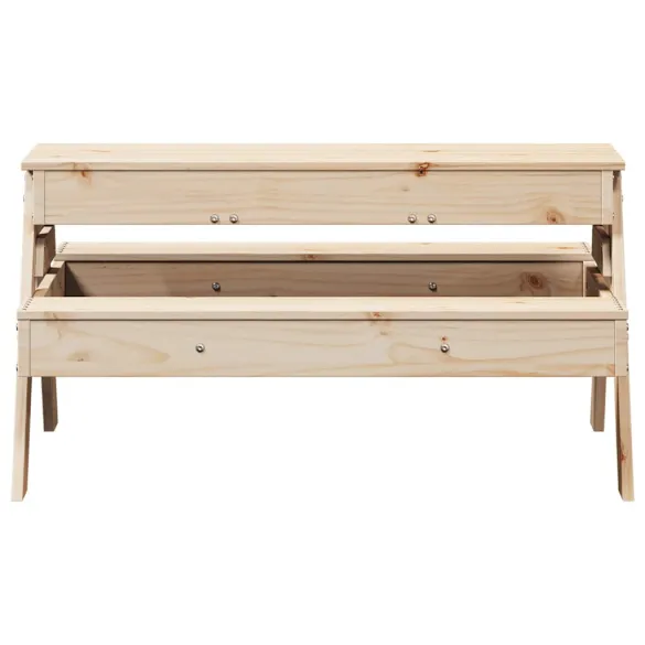 Masă picnic copii cu groapă nisip - lemn masiv pin