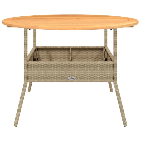 Masă Grădină din Lemn Acacia - Bej - Livrare Gratuită