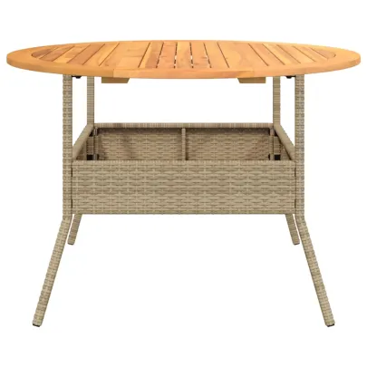 Masă Grădină din Lemn Acacia - Bej - Livrare Gratuită