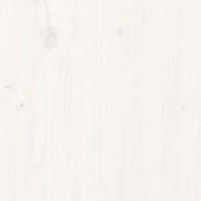 Șezlong Alb din Lemn Masiv de Pin - 205x110 cm