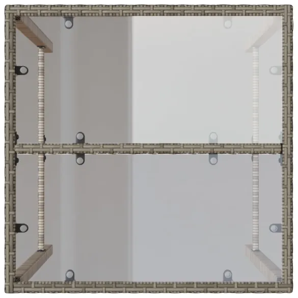 Masă Bar Exterior Gri Poliratan - Livrare Gratuită