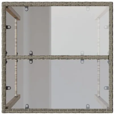 Masă Bar Exterior Gri Poliratan - Livrare Gratuită