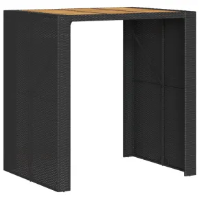 Masă Bar Grădină Lemn Acacia Negru - Mobilier Exterior 2