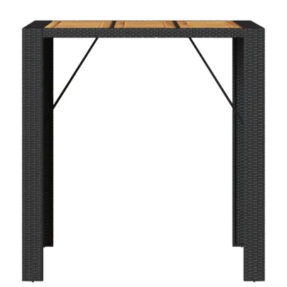 Masă Bar Grădină Lemn Acacia Negru - Mobilier Exterior