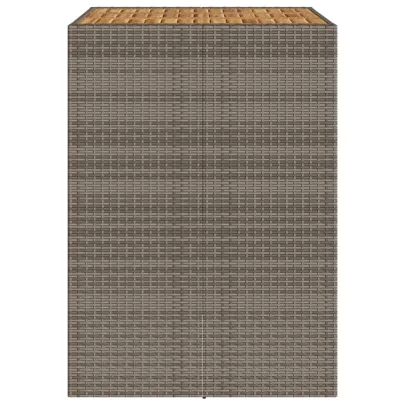 Masă Bar Grădină - Lemn Acacia - Poliratan Gri 105x80x110 cm