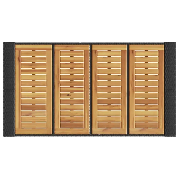 Masă Bar Grădină Lemn Acacia Negru - Livrare Gratuită