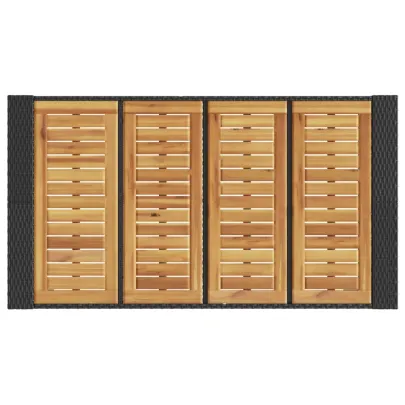 Masă Bar Grădină Lemn Acacia Negru - Livrare Gratuită