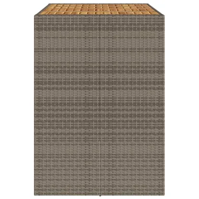 Masă Bar Grădină - Lemn Acacia - Poliratan Gri 145x80cm