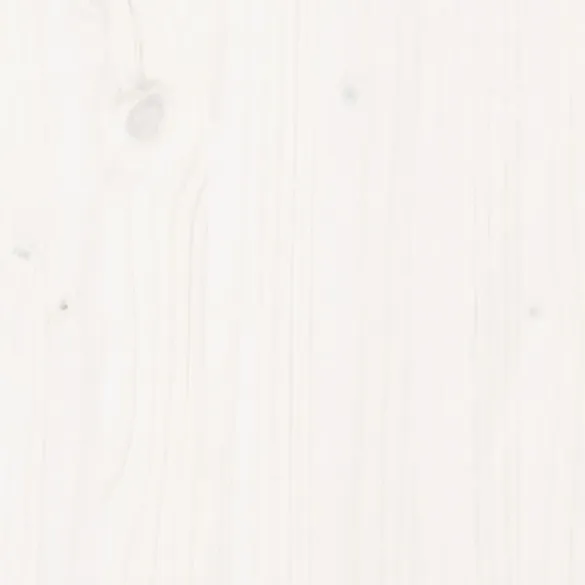 Șezlong Alb din Lemn Masiv de Pin - 205x60x31,5 cm