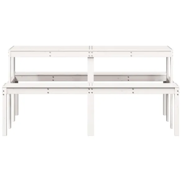 Masă picnic lemn masiv pin alb - Livrare gratuită