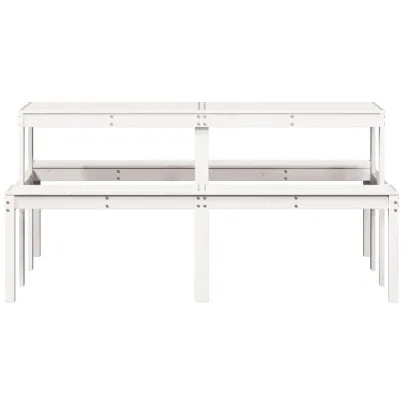 Masă picnic lemn masiv pin alb - Livrare gratuită