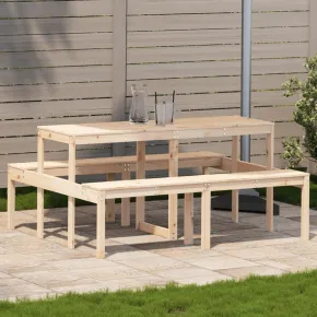 Masă picnic lemn masiv de pin | Livrare gratuită