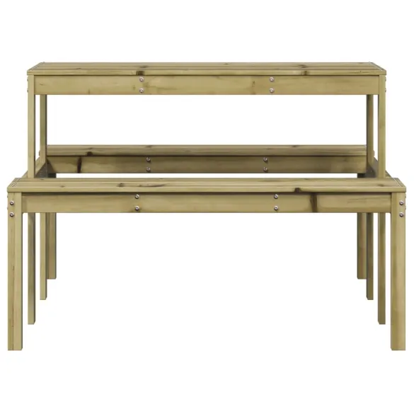 Masă picnic lemn pin | 110x134 cm | Livrare gratuită