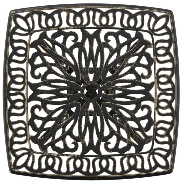 Masă Grădină Bronz - Aluminiu Turnat 53x53 cm