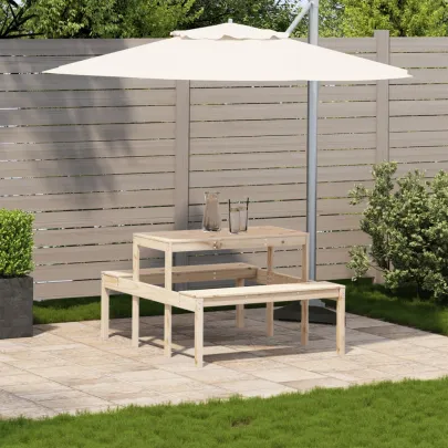 Masă picnic lemn masiv de pin | Livrare gratuită