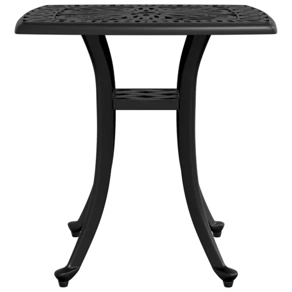 Masă Grădină Aluminiu Turnat Negru - Livrare Gratuită