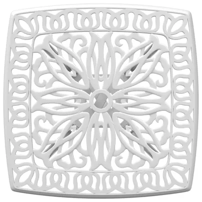 Masă Grădină Albă Aluminiu Turnat - Livrare Gratuită