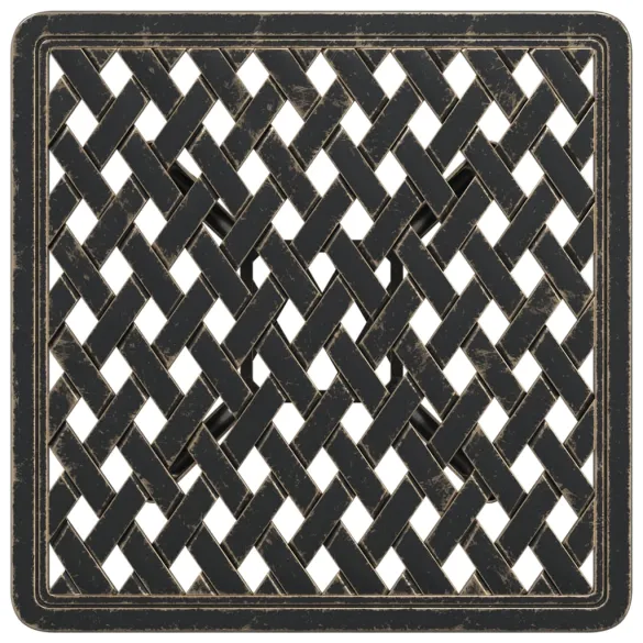 Masă Grădină Bronz Aluminiu Turnat 53x53 cm - Livrare Gratuită