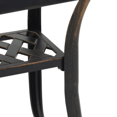 Masă Grădină Bronz Aluminiu Turnat 53x53 cm - Livrare Gratuită