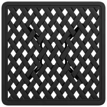 Masă Grădină Aluminiu Turnat Negru | Livrare Gratuită