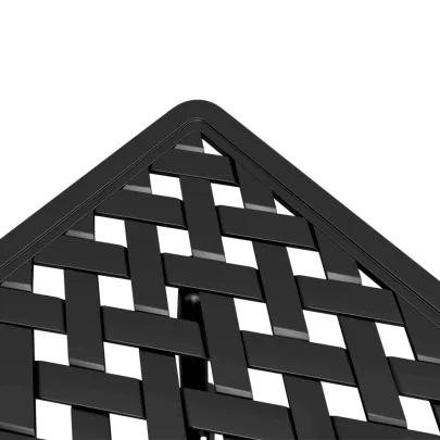 Masă Grădină Aluminiu Turnat Negru | Livrare Gratuită