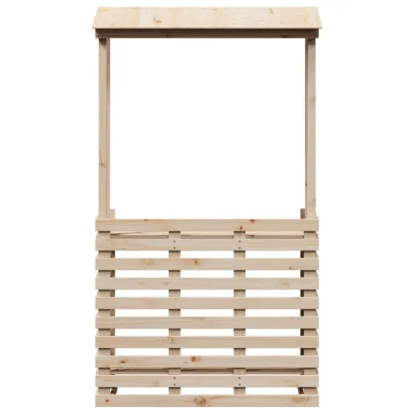 Masă Bar Exterior cu Acoperiș - Lemn Masiv - Livrare Gratuită