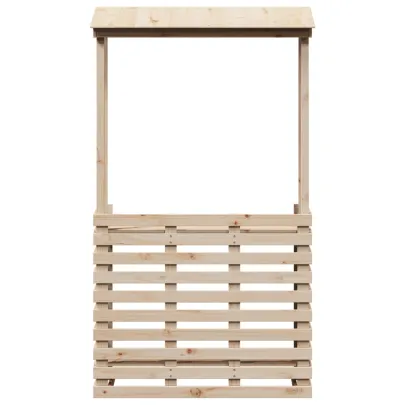 Masă Bar Exterior cu Acoperiș - Lemn Masiv - Livrare Gratuită