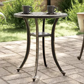 Masă Grădină Bronz - Aluminiu Turnat | Livrare Gratuită