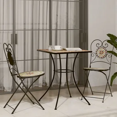 Masă Bistro Ceramică Mozaic - Livrare Gratuită