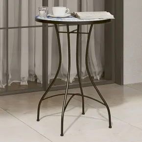 Masă Bistro Ceramică Mozaic Albastru Alb | Livrare Gratuită