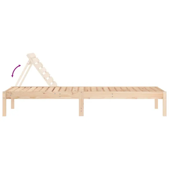 Șezlonguri Lemn Masiv Pin - 2 buc - Livrare Gratuită