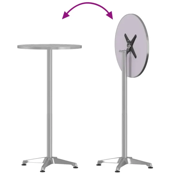 Masă Bar Exterior Reglabilă - Aluminiu | Livrare Gratuită