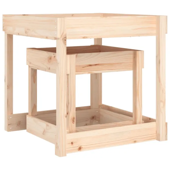 Mese pentru Nisip din Lemn Masiv de Pin - 2 Bucăți