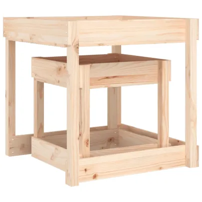 Mese pentru Nisip din Lemn Masiv de Pin - 2 Bucăți