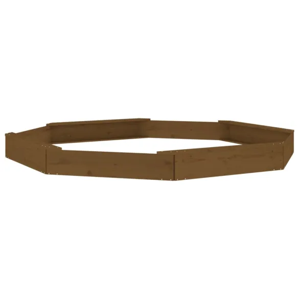 Cutie de Nisip cu Scaune Octogonale - Lemn Masiv de Pin