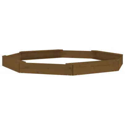 Cutie de Nisip cu Scaune Octogonale - Lemn Masiv de Pin