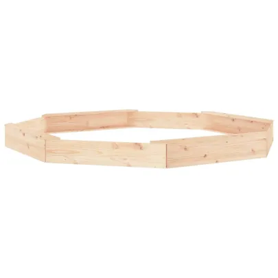 Cutie de Nisip cu Scaune Octogonale - Lemn Masiv de Pin