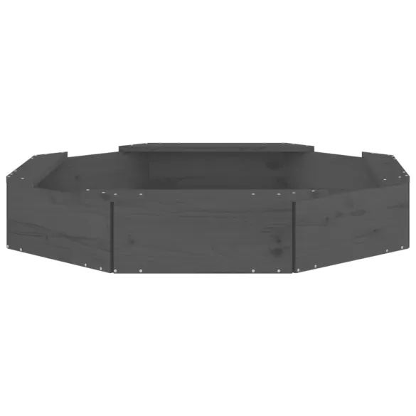 Cutie de Nisip cu Scaune Octogonale - Lemn Masiv de Pin