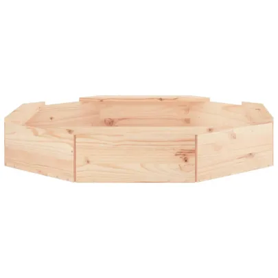 Cutie de Nisip cu Scaune Octogonale - Lemn Masiv de Pin