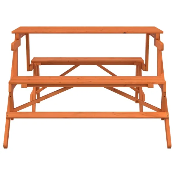 Masă de picnic convertibilă 2 în 1 - lemn masiv brad