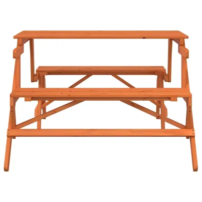 Masă de picnic convertibilă 2 în 1 - lemn masiv brad