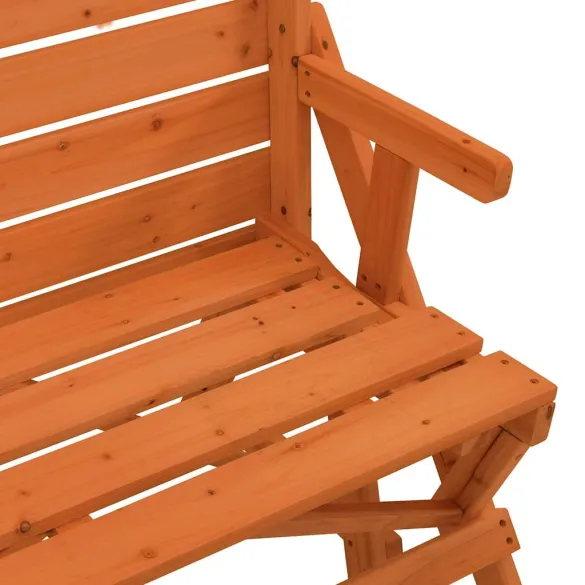 Masă de picnic convertibilă 2 în 1 - lemn masiv brad