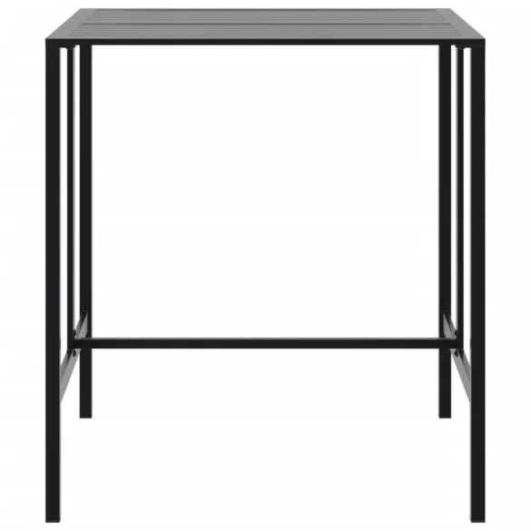 Masă de Bar Negru 100x100 cm - Oțel Rezistent