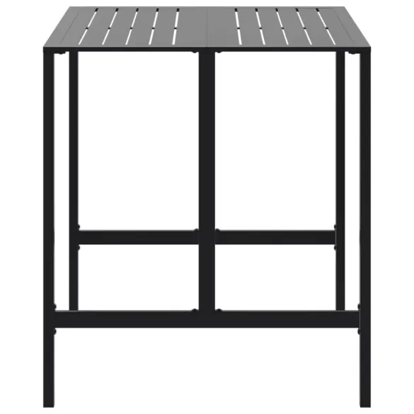 Masă de Bar Negru 100x100 cm - Oțel Rezistent