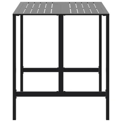 Masă de Bar Negru 100x100 cm - Oțel Rezistent