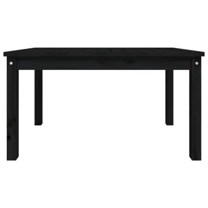Masă Grădină Lemn Masiv Pin - Negru, 82,5x50,5 cm | Livrare Gratuită