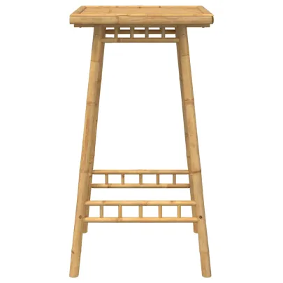 Masă Bar Bambus Exterior Pătrată 55x55x100 cm