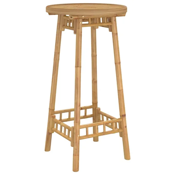 Masă Bar Exterior Bambus Rotundă | Livrare Gratuită