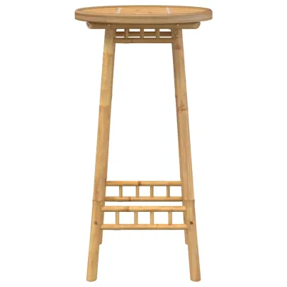 Masă Bar Exterior Bambus Rotundă | Livrare Gratuită